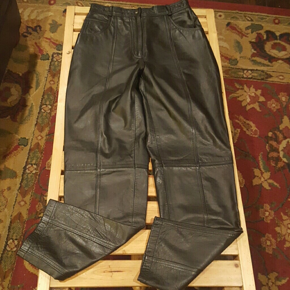 Genuine Leather Moto High Waisted Pants 😎Amazing